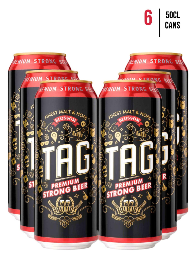 Tag 8% Premium Strong Beer 50cl [Case of 6]