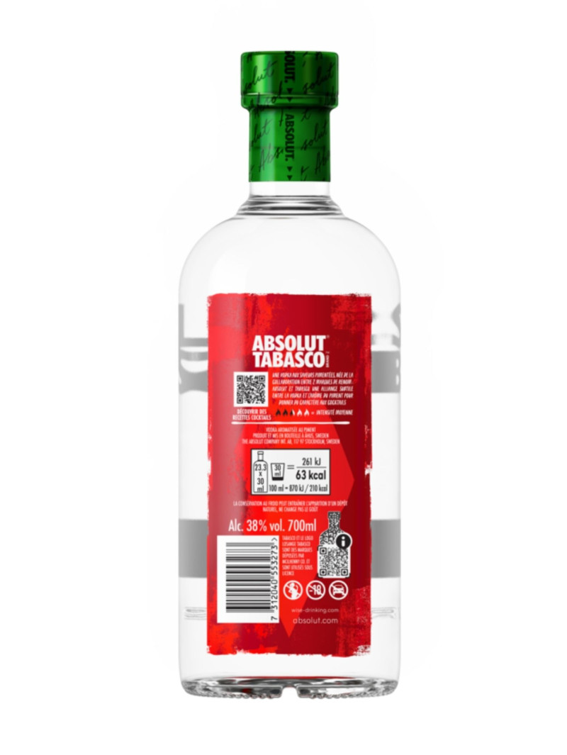 Absolut Vodka Tabasco 70cl
