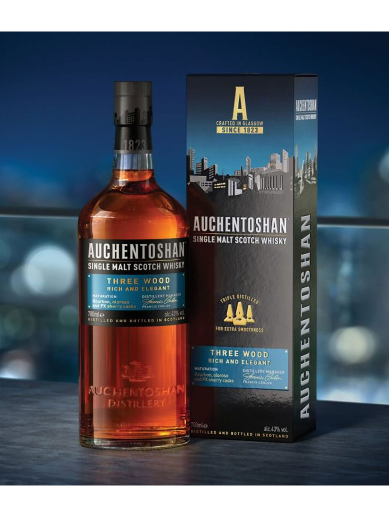 Auchentoshan Three Wood Single Malt Scotch Whisky 
