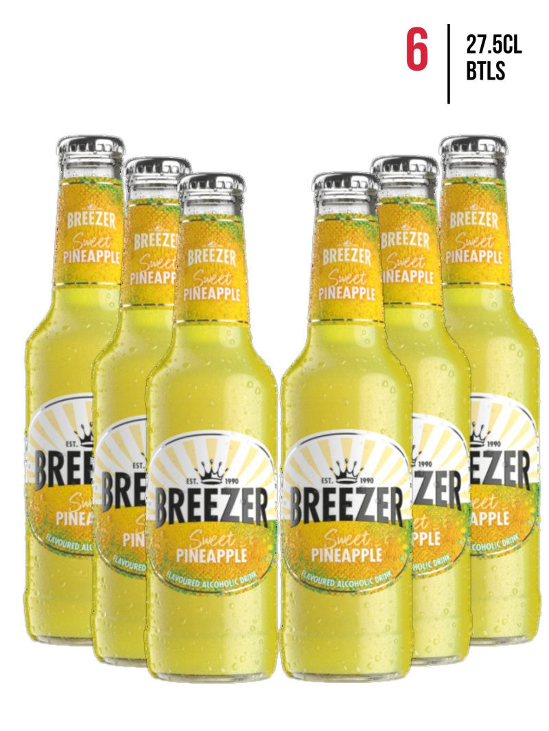 Bacardi Tropical Pineapple Breezer [6-Pack]
