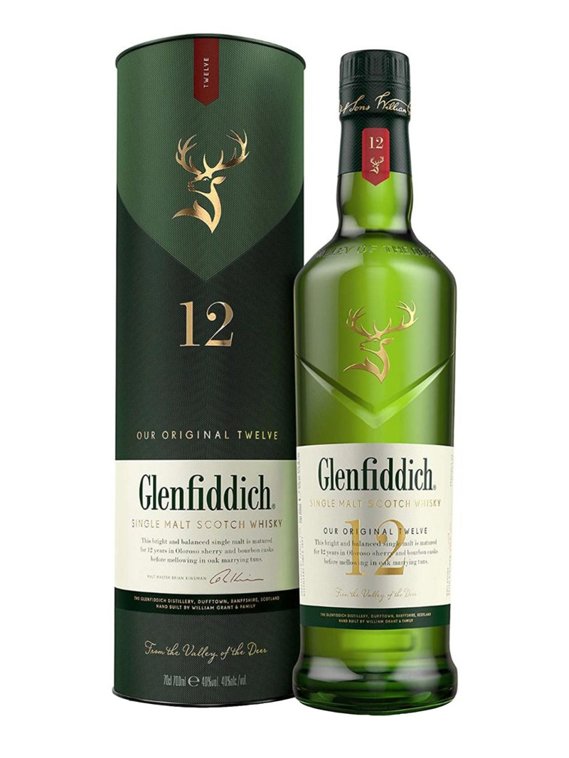 Glenfiddich 12 Year Old Single Malt Scotch Whisky