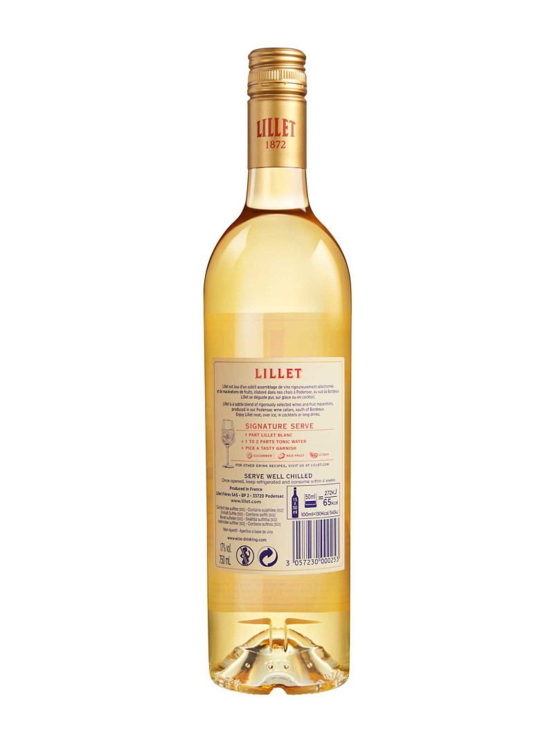 Lillet Blanc French Wine Based Aperitif 