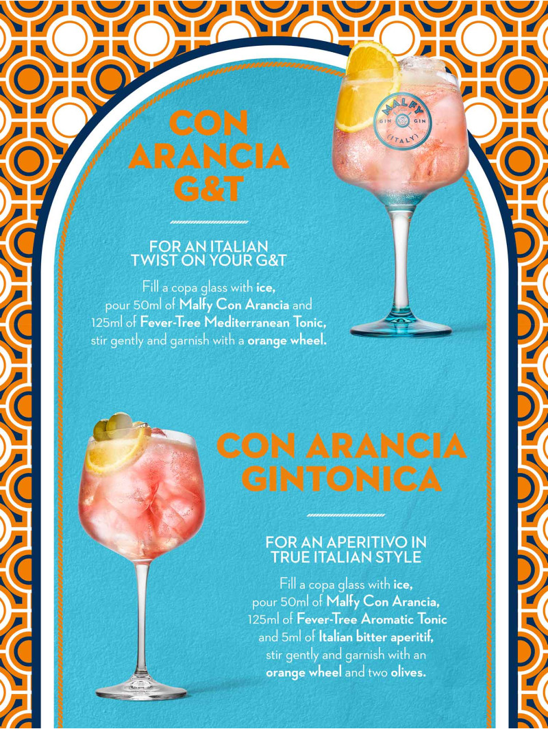 Malfy Gin Con Arancia - Sicilian Blood Orange Flavoured Italian Gin