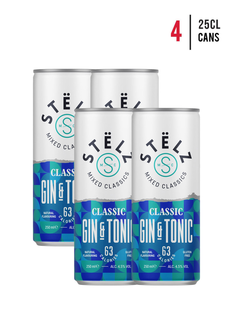 Stëlz Mixed Classics Gin & Tonic [4-Pack]